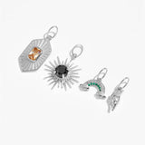 925 Silver Sunflower Charm Beads for Women Bracelet Necklace