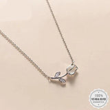 925 Silver Mother Gift Tulip CZ Necklace For Women