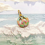 Golden Pendant with Colourful Stones 925 Sterling Silver