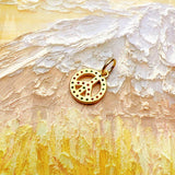 Golden Pendant with Colourful Stones 925 Sterling Silver