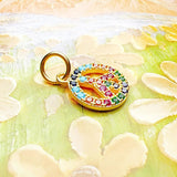 Golden Pendant with Colourful Stones 925 Sterling Silver