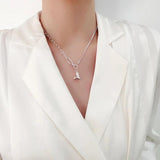 925 Silver Heart Pendant Necklace Romantic Gift Jewelry