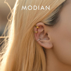 925 Sterling Silver Ear Cuff Punk Clip Earrings for Women Grils