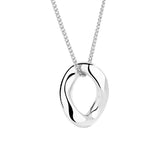 925 Silver Necklace Irregular Round Pendant Wedding Party Gift