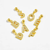 925 Silver Letter A-Z Pendant Charm Beads for Necklace Making