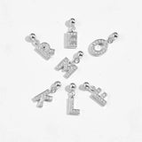925 Silver Letter A-Z Pendant Charm Beads for Necklace Making