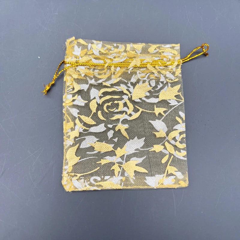 100pcs 7x9 9x12 Organza Bags Rose Gift Pouches Wedding Jewelry Storage
