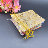 100pcs 7x9 9x12 Organza Bags Rose Gift Pouches Wedding Jewelry Storage