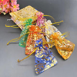 100pcs 7x9 9x12 Organza Bags Rose Gift Pouches Wedding Jewelry Storage