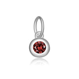 925 Silver Birthstone Zircon CZ Pendant for Necklace Bracelet DIY