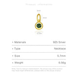 925 Silver Birthstone Zircon CZ Pendant for Necklace Bracelet DIY