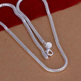 925 Silver 3mm Snake Chain Necklace Wedding Engagement