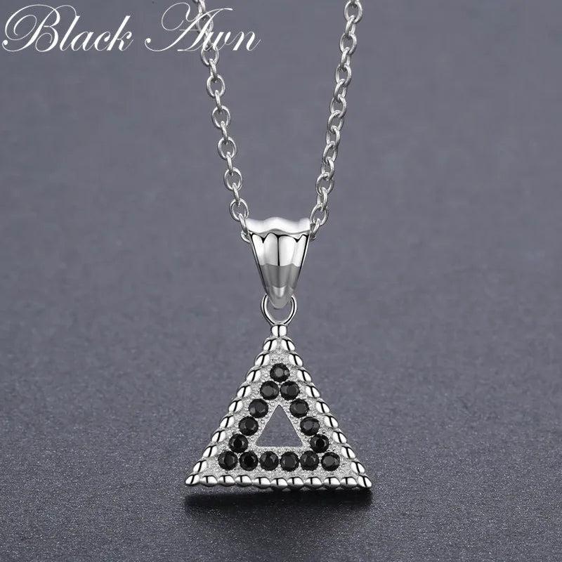 Arrive Classic 925 Silver Triangle Necklace for Women P194
