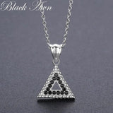 Arrive Classic 925 Silver Triangle Necklace for Women P194