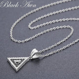 Arrive Classic 925 Silver Triangle Necklace for Women P194
