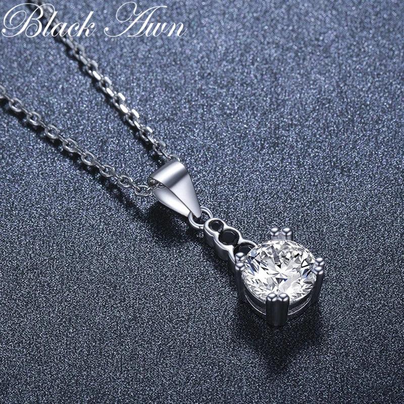925 Sterling Silver Necklace Leaf Pendant P206