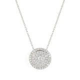 Cubic Zirconia Pendant Necklace Silver Chain Crystal Wedding Jewelry