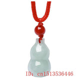 925 Silver Natural Jade Gourd Bead Pendant Charm Jewellery