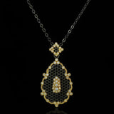 Vintage Palace 925 Silver Pendant Women's Sweater Chain