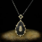 Vintage Palace 925 Silver Pendant Women's Sweater Chain