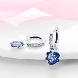 925 Sterling Silver Feather Pendant Heart Flower Shape Anniversary Jewelry