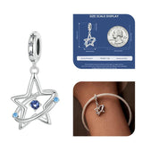 925 Silver Dreamy Star Srail Charm Airplane Astronaut Pendant