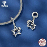925 Silver Dreamy Star Srail Charm Airplane Astronaut Pendant