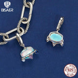 925 Silver Dreamy Star Srail Charm Airplane Astronaut Pendant