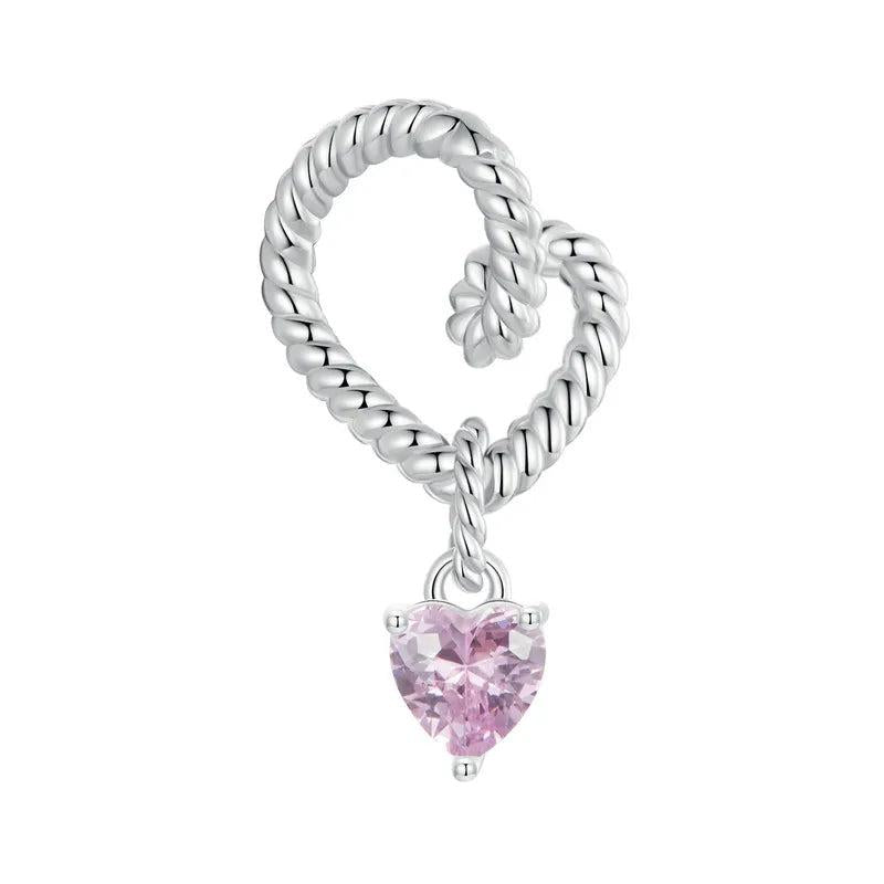 925 Silver Spiritual Heart Infinity Pendant for Charm Bracelets