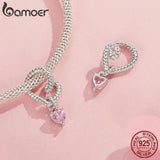 925 Silver Spiritual Heart Infinity Pendant for Charm Bracelets