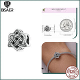 925 Silver Heart Pink Ribbon Charm Bead Unicorn Pendant