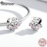 925 Sterling Silver Friends Series Pendant Beads for Bracelet Bangle