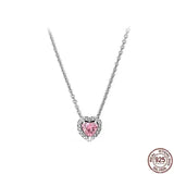 925 Silver Heart Series Jewelry Set - Necklace, Ring, Earrings