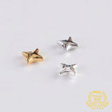 925 Sterling Silver Star Charm Spacer Beads for Jewelry Making
