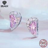 925 Silver Pink Couple Heart Charm Bead Dolphin Star Pendant