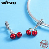 925 Silver Red Heart Fish Ladybug Charms Pendants DIY Jewelry Making