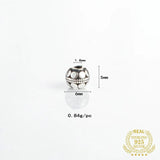 925 Sterling Silver 6mm Spacer Beads for DIY Bracelet Making Jewelry Finding