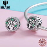 925 Silver Tree Charm Heart Pendant Women Fine Jewelry