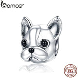 925 Silver Loyal Partners French Bulldog Bead for Charm Bracelets