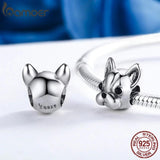 925 Silver Loyal Partners French Bulldog Bead for Charm Bracelets