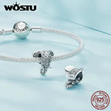 925 Silver Retro Animal Charm Spacer Bead for DIY Jewelry Making