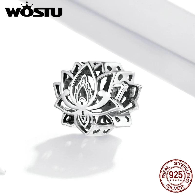 Lotus Flower Charms 925 Silver DIY Bracelet FIC1724