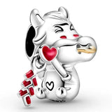 925 Silver Sparkling Monkey Rabbit Sheep Baby Boy Girl Bear Unicorn Beads