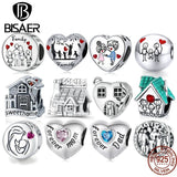 925 Silver Family Charm Bead Pendant, Mother's Gift