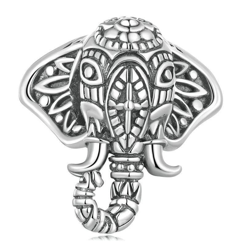 925 Silver Elephant God Cross Pendant for Women DIY Jewelry