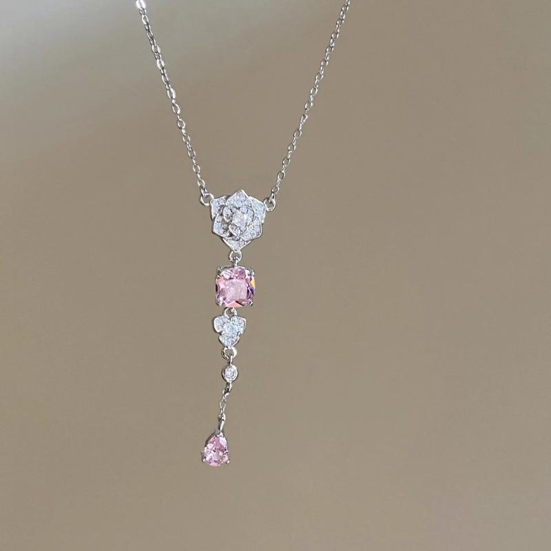 925 Silver Zircon Jewelry Set - Wedding Ring/Earring/Necklace