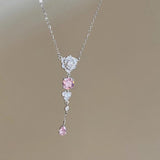 925 Silver Zircon Jewelry Set - Wedding Ring/Earring/Necklace
