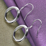 925 Silver Round Charm Pendant Set for Women