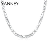 925 Silver 8mm Chain Necklace Set Charm Wedding Jewelry Ladies Accessories