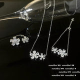 925 Silver Daisy Jewelry Sets with Zircon Stone for Women